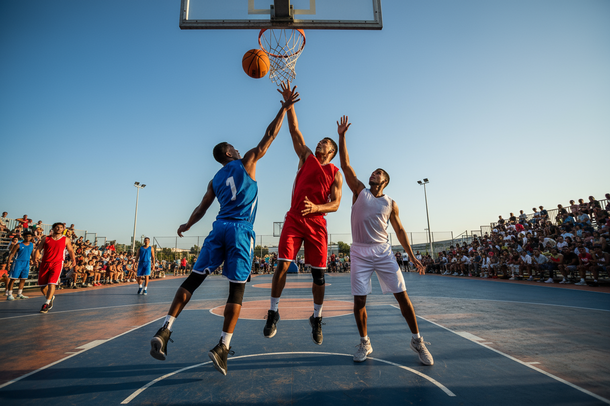 men playing basket ball